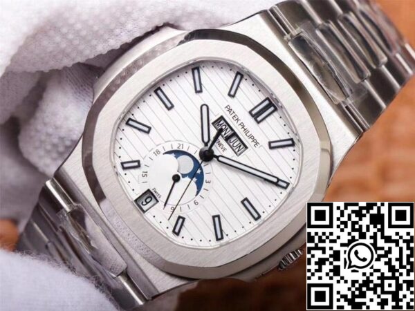 4 116 Patek Philippe Nautilus 5726/1A-010 1:1 Best Edition PF Factory Quadrante bianco Svizzero ETA324