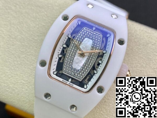 4 116 4f67076e 3439 47fa 9587 7f78602cff75 Richard Mille RM 07-01 1:1 Mejor Edición RM Factory Cerámica Blanco Correa