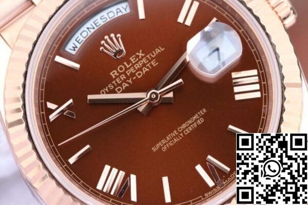 4 118 Rolex Day-Date 40mm 228235 EW Factory 1:1 Best Edition Swiss ETA3255 Cadran Marron