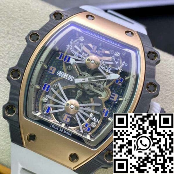 4 11 0a10702b 91a4 4b0d 99a2 4a2c304cf83b Richard Mille RM21-01 1:1 Best Edition RM Factory Tourbillon Quadrante scheletrato Cinturino bianco