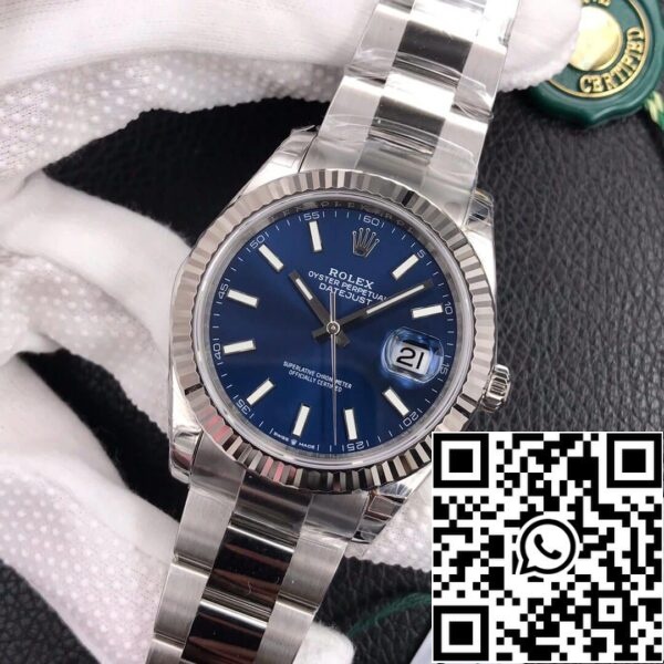 4 11 4b71230b 0679 47a3 be13 68027d50b9b0 Rolex Datejust M126334-0001 41mm Oyster hihna VS Factory Blue Dial