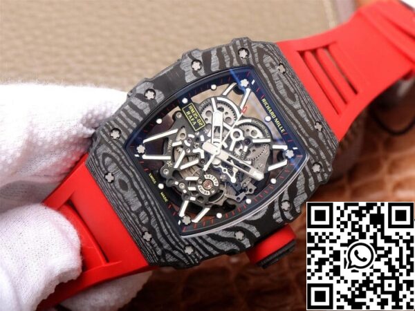 4 11 878b55f5 6244 47c1 8b02 cbd7cf649cc7 Richard Mille RM35-02 1:1 Best Edition ZF Factory Red Rubber Strap