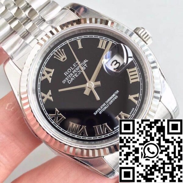 4 122 9364d019 8598 4bb0 9db2 176b0f887537 Rolex Datejust 116334 EW Fabriek 1:1 Beste Editie Zwitserse ETA2836 Zwarte Wijzerplaat Romeinse Markering