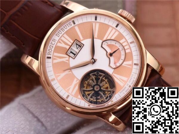 4 127 Roger Dubuis Hommage RDDBHO0568 Tourbillon 1:1 Най-добро издание JB Factory Champagne Dial Swiss RD540