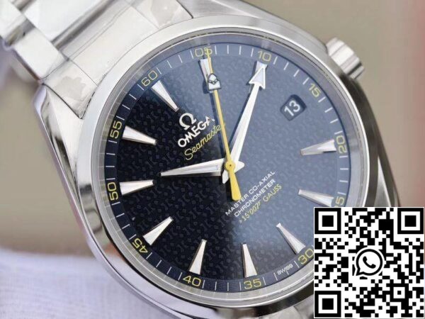 4 129 6b8a4b7d 34c8 45d7 bc51 7b80ca87ef7c Omega Seamaster Aqua Terra 231.10.42.21.03.004 150M "James Bond" roestvrij staal 1:1 Best Edition Roestvrij stalen armband Zwitserse ETA8500 Blauwe structuur wijzerplaat