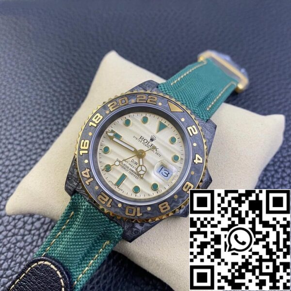 4 129 b3789e77 257b 4d81 a4c6 50f3678bf13f Rolex GMT-MASTER II Diw 1:1 Най-добро издание Зелена текстилна каишка