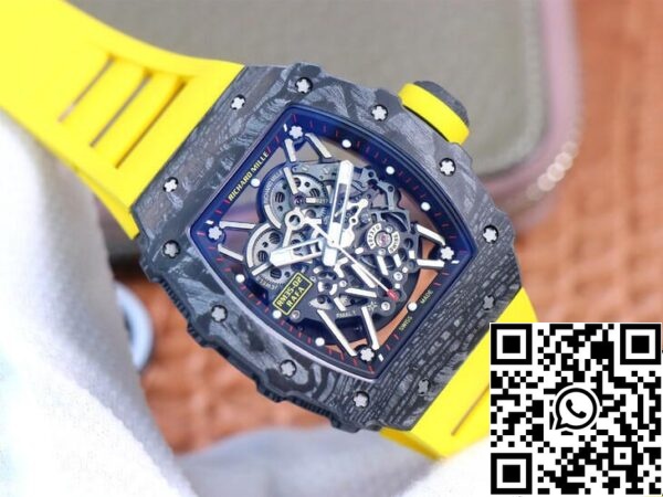 4 12 411b3fb9 f186 4c6e 91bd 52ec7d43e558 Richard Mille RM35-02 1:1 Best Edition ZF Factory Żółty gumowy pasek