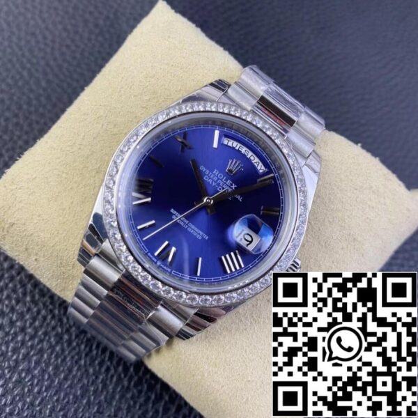 4 12 9b164ac5 25f3 40ec ac00 0d219ddbdbd387 Rolex Day Date 228349RBR-0005 1:1 Best Edition EW Gyári kék számlap