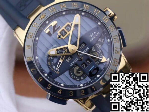 4 134 062fef4e 9626 4e67 8652 928298e3912c Ulysse Nardin El Toro 322-00-3/BQ Всички работни GMT календар механични часовници 1: 1 Най-доброто издание швейцарски UN-32