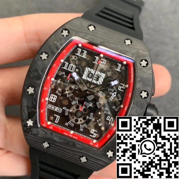 4 134 be2d8861 cee7 433d 89e2 635d4fe97574 Richard Mille RM011 1:1 Best Edition KV Factory Caixa em fibra de carbono