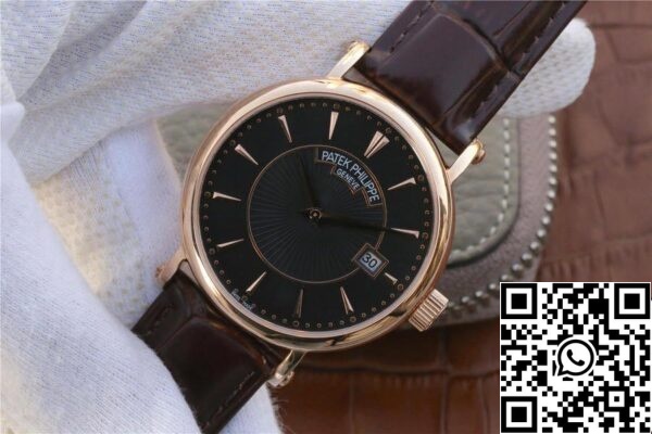 4 136 Patek Philippe Calatrava 1:1 Best Edition ZF Factory Rose Gold nahkahihna