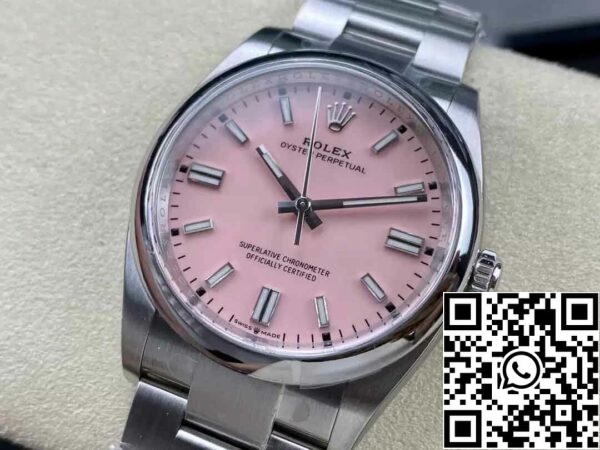 4 13 4f060146 5ccb 4c1f b452 d6fd166d7e0e Replika Rolex Oyster Perpetual M126000-0008 36MM tiszta gyári rózsaszín számlap