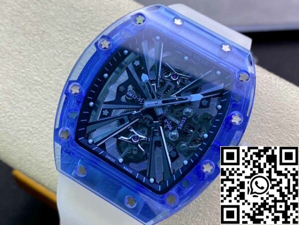 4 13 622b0dbe 2c51 481a a54a 31757189eb18 Richard Mille RM12-01 1:1 Най-добро издание RM Factory Tourbillon Sapphire Clear Version