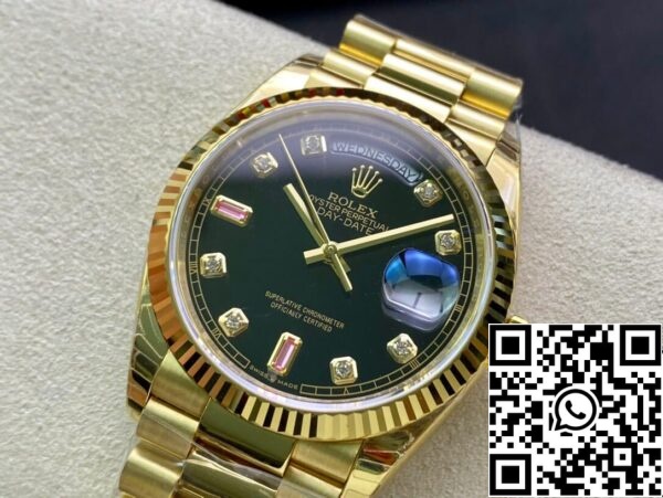 4 14 Rolex Day Date 118208 1:1 Best Edition EW Factory Svart urtavla