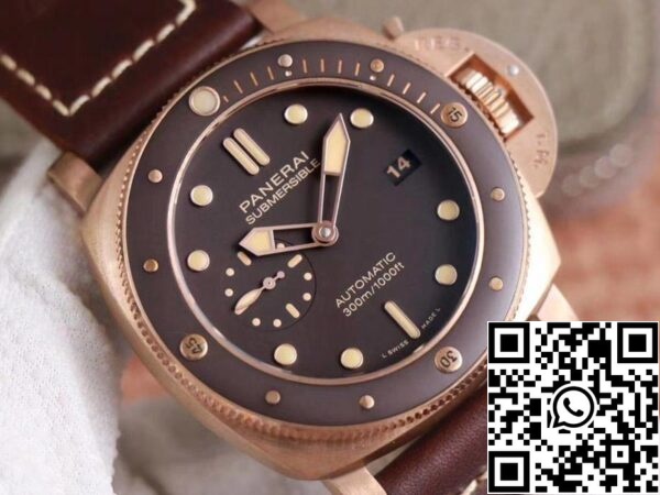 4 143 132e224f c07a 4944 97bb 7ce1f319ce3f Panerai Submersible PAM00968 1:1 Best Edition VS Factory Quadrante Marrone Svizzero P9010