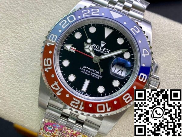 4 145 93bc07ad 5f83 49ab a642 23251728f958 Rolex GMT Master II M126710BLRO-0001 1:1 Najboljša izdaja Čista tovarna Črna številčnica