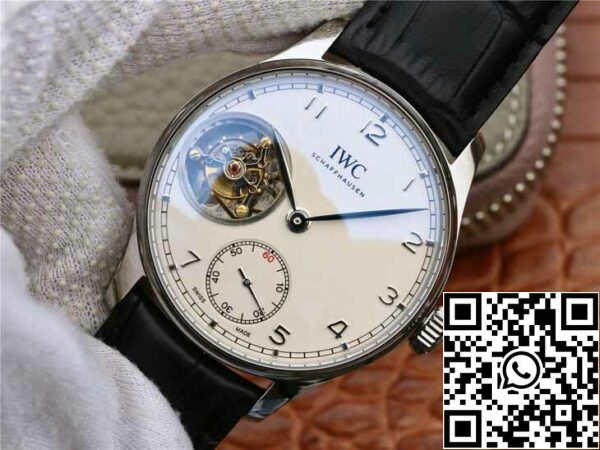 4 146 466c1830 f4ae 4a44 b7bd bb0e381b9cfc IWC Portoghese Tourbillon 1:1 Best Edition ZF Factory Quadrante bianco