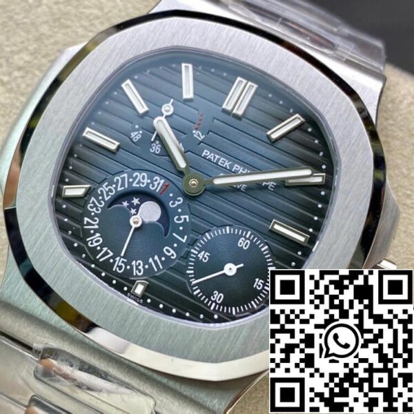 4 14 67a315b0 a6e5 4165 afc9 27a91c117d71 Patek Philippe Nautilus 5712/1A-001 40MM 1:1 Best Edition PPF Factory Ciemnoniebieska tarcza Pasek ze stali nierdzewnej