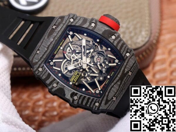 4 14 a67833e5 3ffa 4e01 b277 dcdd927eff68 Richard Mille RM35-02 1:1 Best Edition ZF Factory Caixa em fibra de carbono