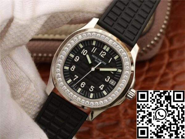 4 151 Patek Philippe Aquanaut 5067A-001 1:1 Best Edition PPF Factory gyémánt fekete számlap