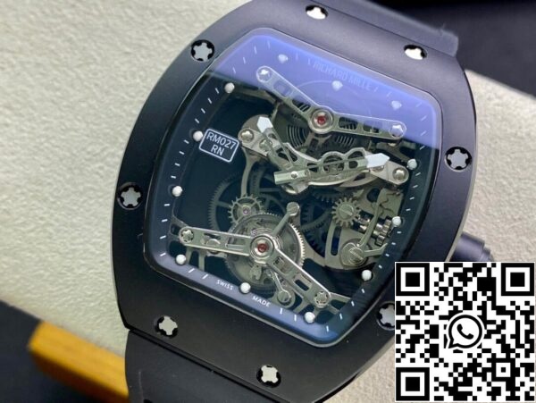 4 151 c8e6a042 f1dc 4cde a1bc a6dd9af76d0f Richard Mille RM027 1:1 Best Edition EUR Factory átlátszó fekete számlap