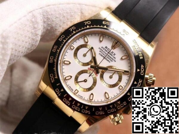 4 152 Rolex Daytona M116518LN-0041 1:1 Best Edition Noob Factory Vit urtavla Schweiz ETA4130