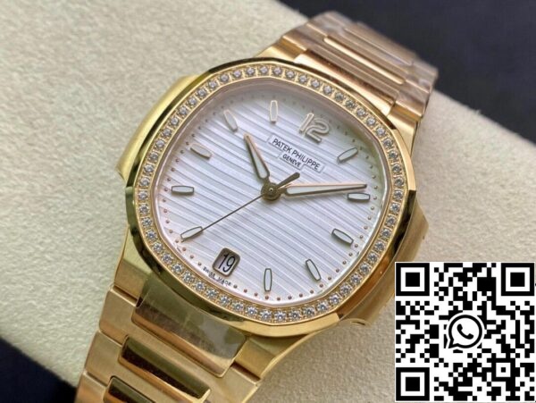 4 159 Patek Philippe Nautilus Női 7118/1200R-001 1:1 Best Edition 3K gyári rózsaarany Patek Philippe Nautilus Női 7118/1200R-001 1:1 Best Edition 3K gyári rózsaarany