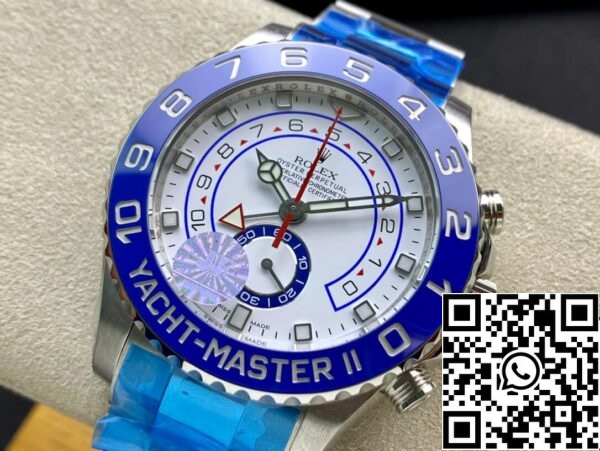 4 163 Rolex Yacht-Master M116680-0002 1:1 Best Edition JF Gyári fehér számlap