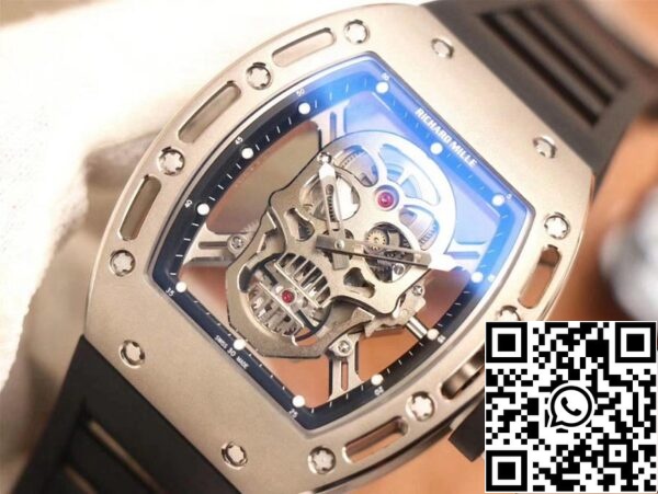 4 16 595216ef d830 42c2 a4e2 85e80b50974e Richard Mille RM052 1:1 Best Edition ZF Factory Ezüst koponya számlapos svájci órajelzés