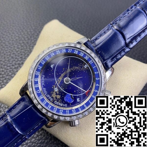 4 17 d6a6d441 abcd 474f b2ed 94b0c62b34e6 Patek Philippe Grote Complicaties 6104G-001 1:1 Beste Editie AI Fabrieks Hemel Maan Blauwe Wijzerplaat