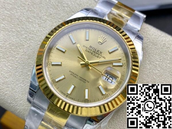 4 17 d899a6f0 f518 463d bde0 e668dc0c6058 Rolex Datejust M126333-0009 41mm Oyster Strap VS Factory Acciaio inossidabile