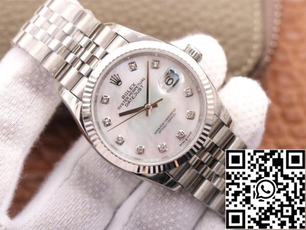 4 180 769a141b 60d4 4f6c 8089 ff2b76b30229 Rolex Datejust M126234-0019 1:1 Best Edition EW gyári gyöngyház számlapja