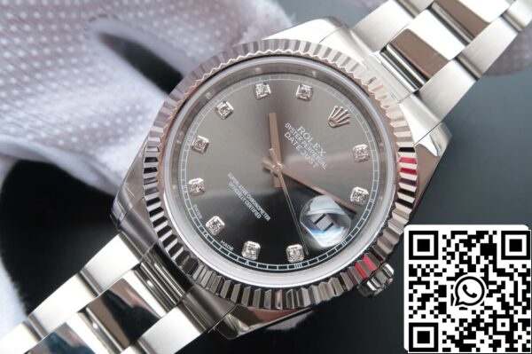 4 183 33255b9d d12e 4032 be6f 8075d64192cc Rolex Datejust M126334-0005 1:1 Best Edition EW Factory Quadrante tempestato di diamanti