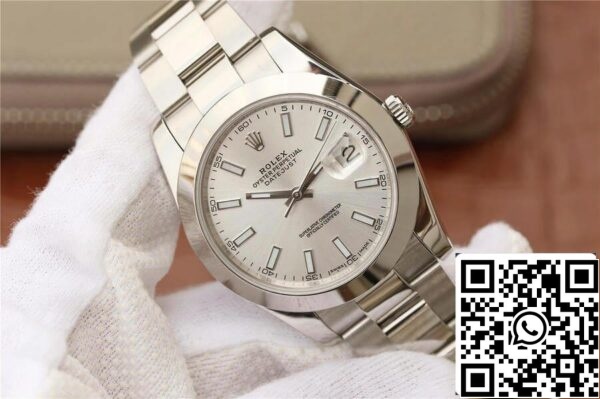 4 184 153d8e49 2821 43ae 9ddd a47f28164960 Rolex Datejust M126300-0005 1:1 Best Edition EW Factory Λευκό καντράν