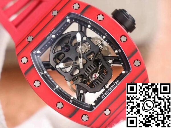 4 189 Richard Mille RM052-01 1:1 Mejor Edición JB Factory Cerámica Roja Tourbillon Suizo