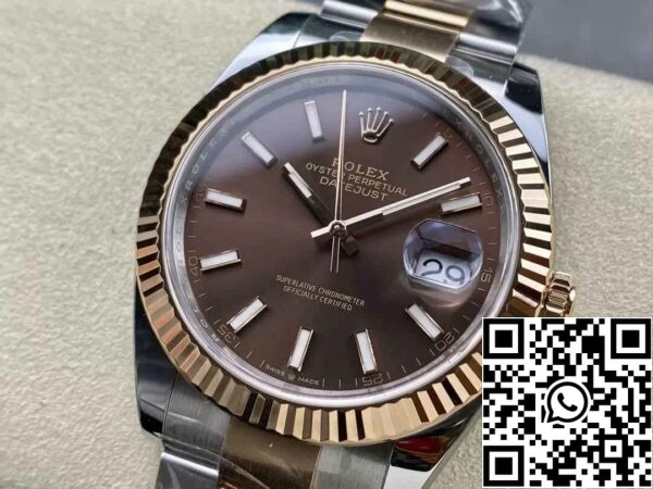 4 18 4f4b5265 e346 4b23 974d f2299cace107 Rolex Datejust 41MM M126331-0001 1:1 Beste Editie Schone Fabriek Chocolade Wijzerplaat