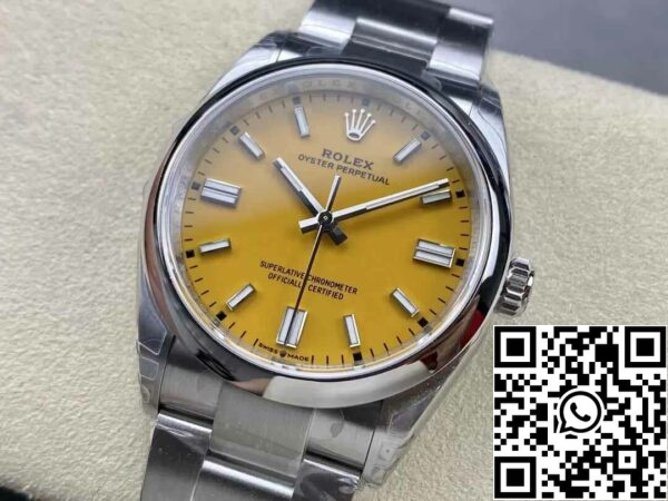 4 18 9dafa655 1f77 495e b935 5bee7cebcaa1 Rolex Oyster Perpetual M126000-0004 36MM 1:1 Най-добро издание VS Фабрика жълт циферблат