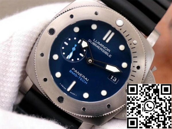 4 18 caab1ecc 7769 458b acd0 b20c89c1ab55 Panerai Submersible PAM00692 1:1 Best Edition VS Factory kék számlap svájci ETA9010