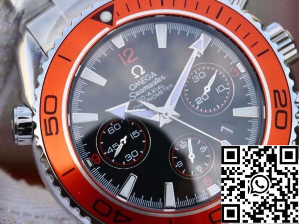 4 193 Omega Seamaster Planet Ocean 232.30.46.51.01.002 1:1 Best Edition Swiss ETA7750 Schwarzes Zifferblatt mit orangefarbener Markierung