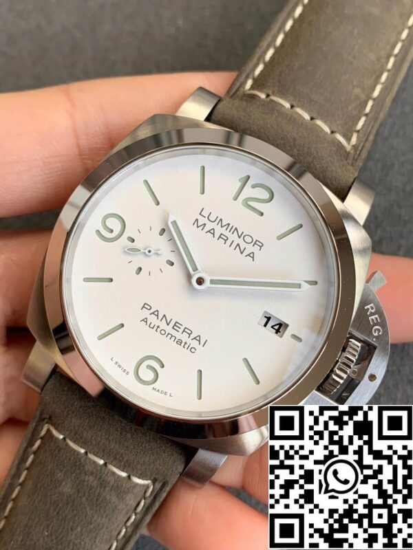 4 19 8f824a26 128d 410e b371 d7b0685fd35d Panerai Luminor PAM01314 1:1 Best Edition VS Factory White Dial