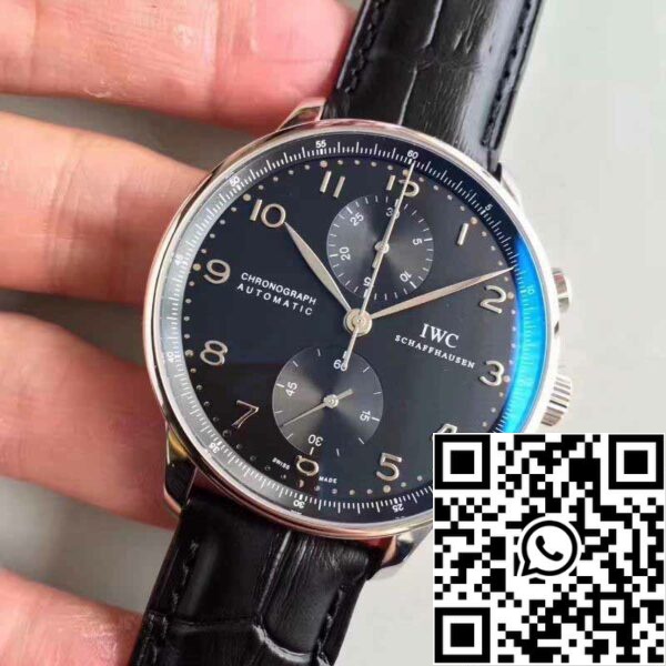 4 1 854c493e 510a 4bd2 889e ff24f75c0dfa IWC Portugalin Chronograph IW371447 ZF Factory 1:1 Best Edition Sveitsin ETA79350 Musta Dial