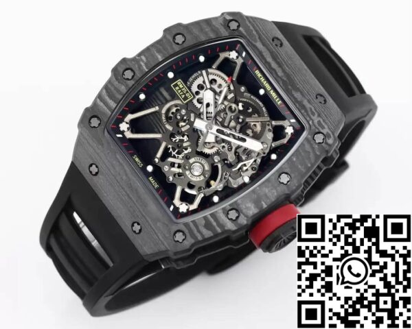 4 1 ef96cbfc 730e 4f22 bf3c 99871cd4a2da Richard Mille RM35-01 1:1 Meilleure édition BBR Bracelet en caoutchouc noir d'usine