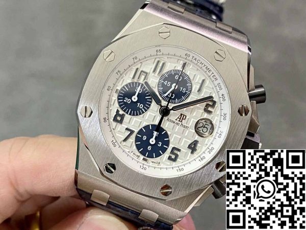 4 1 fb916146 1acc 474d 9a12 a503f05698eb Audemars Piguet Royal Oak Offshore 26170ST.OO.D305CR.01 1:1 Best Edition APF Factory Valkoinen kellotaulu