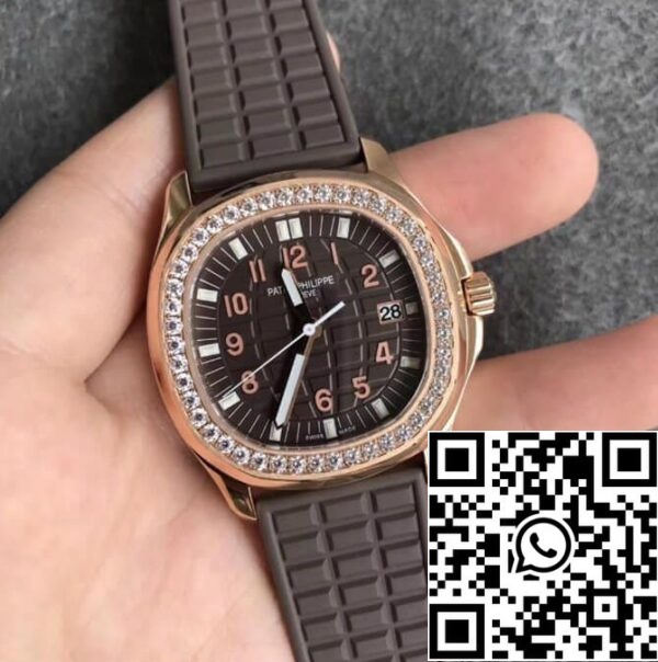 4 202 Patek Philippe Aquanaut 5068R-001 1:1 Best Edition PPF Factory Rose Gold Brown Dial