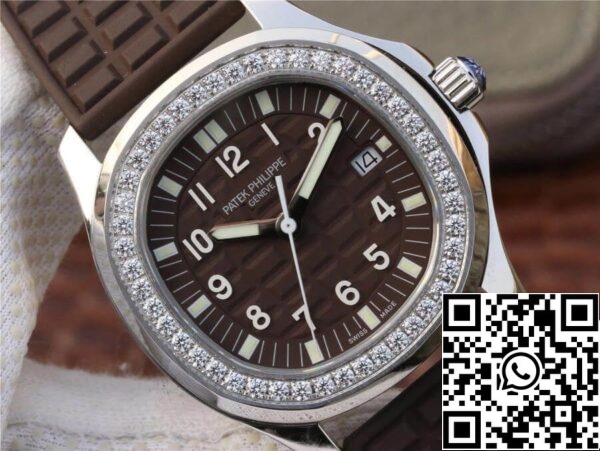 4 206 Patek Philippe Aquanaut 5067A-023 1:1 Best Edition PPF tehdas timantti ruskea Dial