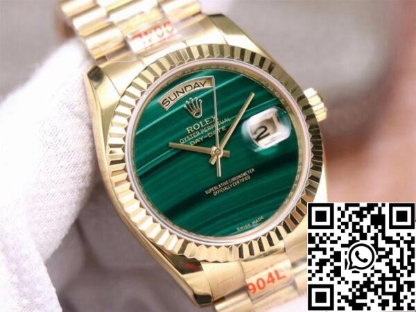 4 20 06e839ab 0b84 4b43 a331 0657c2d3a92e Rolex Day Date President 18238 1:1 Best Edition Малахитовый зеленый циферблат Швейцарский механизм