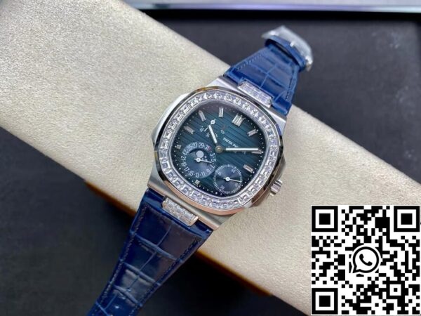 4 20 9d755a7f 6800 47a5 8838 ffce6ce2aff2 Patek Philippe Nautilus 5724G-001 1:1 Best Edition GR Factory Cinturino Blu