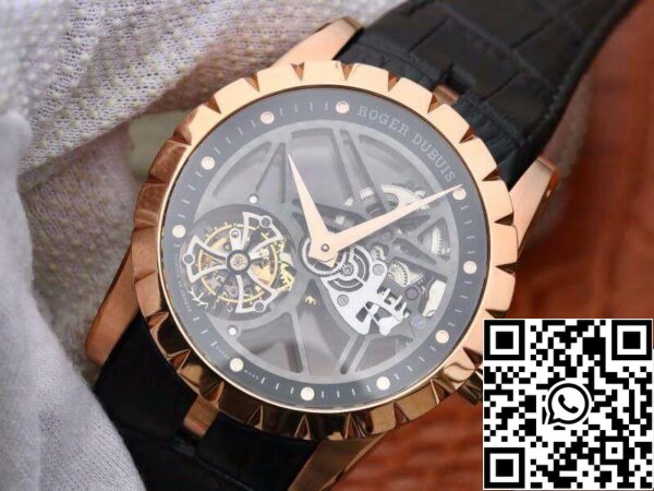 4 211 e1c22bd8 1c7b 4e7f a024 812f6b1da88c Roger Dubuis Excalibur RDDBEX0392 1:1 Best Edition Swiss Tourbillon Black Leather Strap