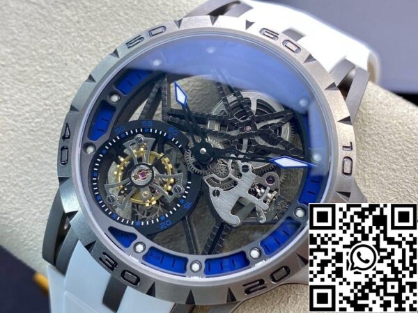 4 21 03fded7b ade6 47c6 a024 bab480ba0540 Roger Dubuis Excalibur RDDBEX0479 1:1 Най-добро издание BBR Factory Tourbillon Каучукова каишка