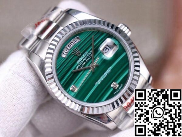 4 21 3fceaf17 e949 4415 9e7d 923257148842 Rolex Day Date President 18038 1:1 Best Edition Malachit zöld gyémánt számlap svájci mozgatható